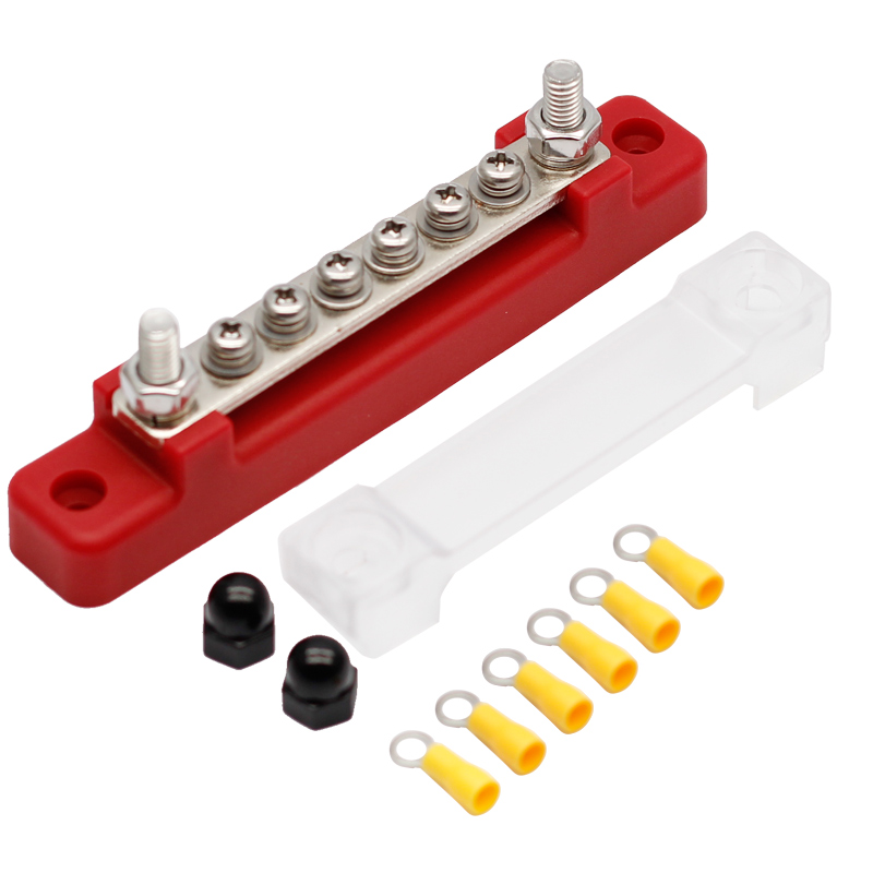 48V 150A  8 Studs Auto Car Boat Dual Terminal Block Power Heavy Duty Bus Bar