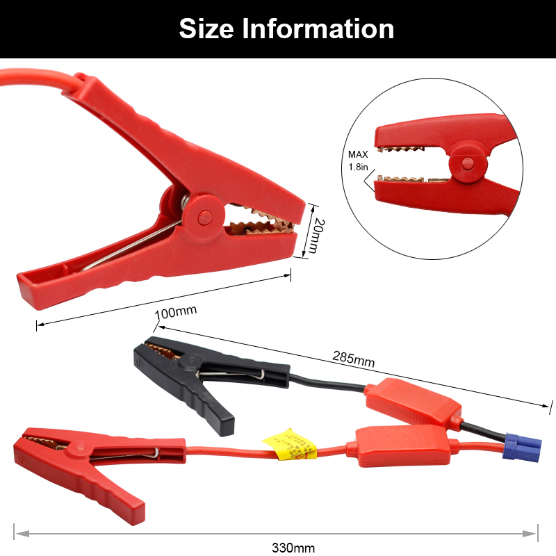 Automobile emergency battery clamp harness intelligent starting power battery clamp3