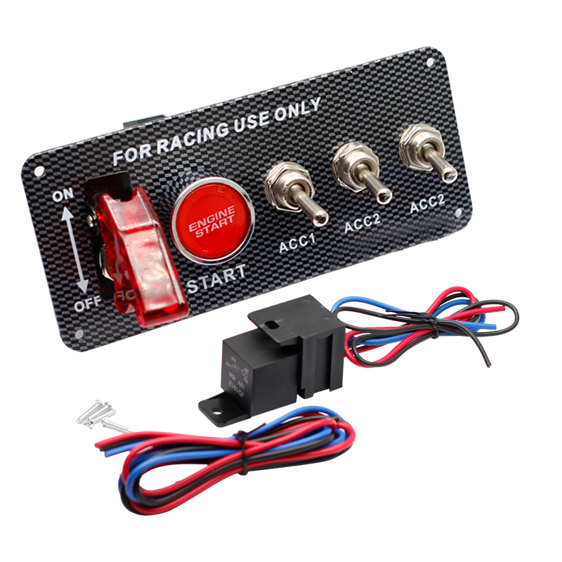 12v Ignition Switch Panel for Racing Car 5 in 1 Ignition Starter Switches with Engine Push Button Auto Engine Systems2