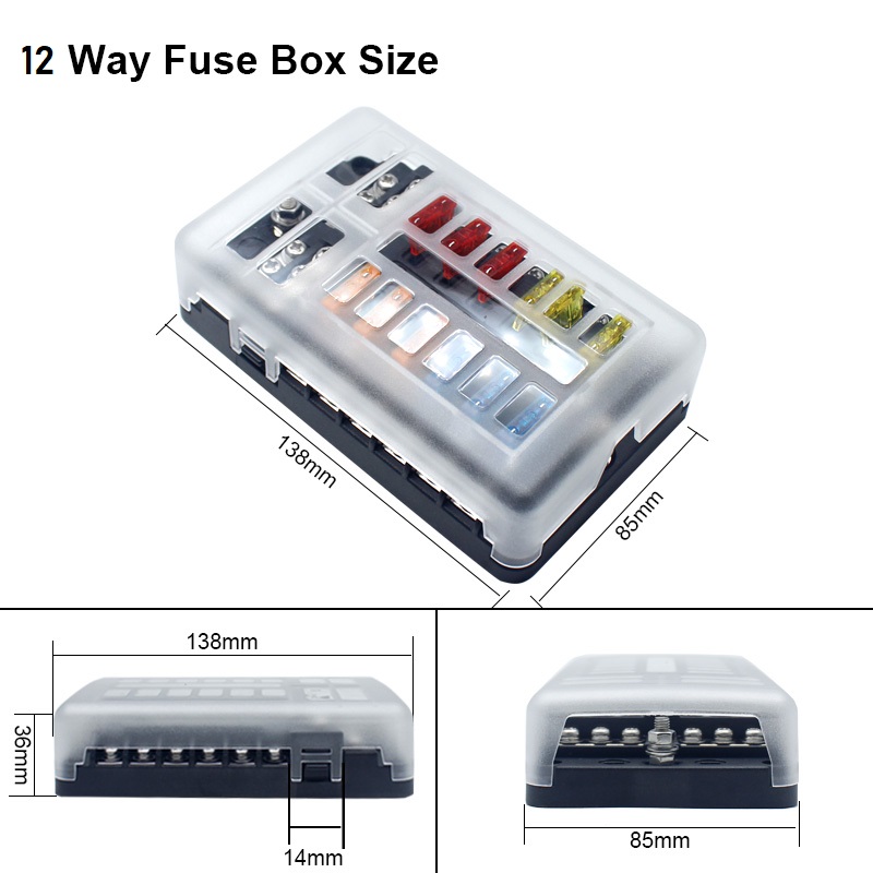 Protection Circuit Blade Fuses Car Fuse Box Holder Block With Negative Bus Touchntuff Protection Automotive fuse3