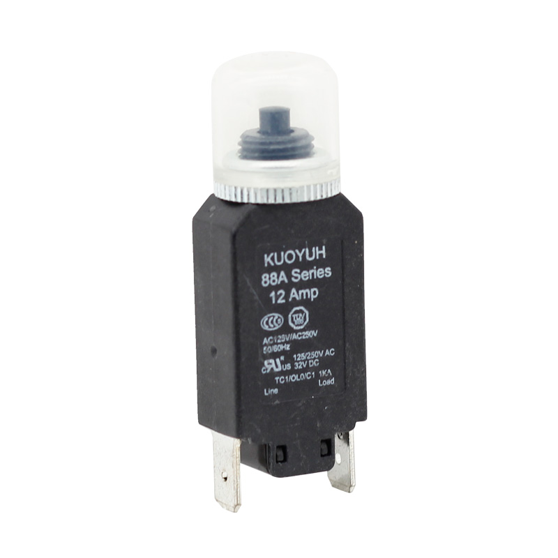 KUOYUH 88A series 12A Overload protector push button switch electric automatic miniature circuit breaker