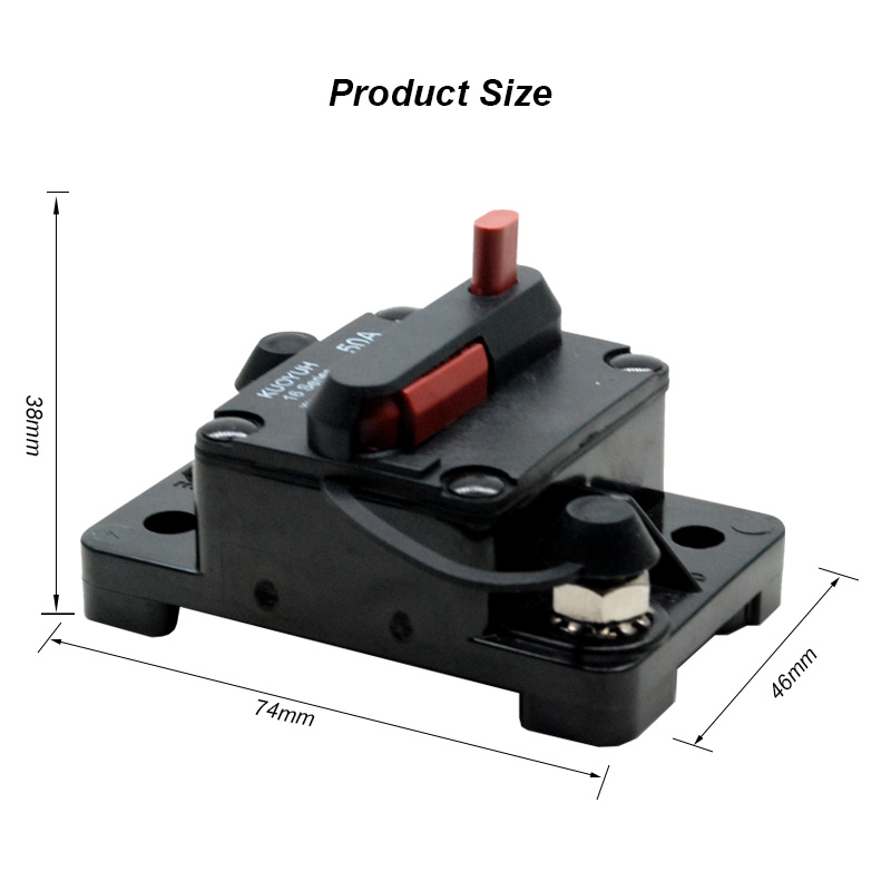 50A 80A 100A 120A 130A 150A 175A 200A 12V 48VDC Auto Cars Marine Waterproof Reset Circuit Breaker3