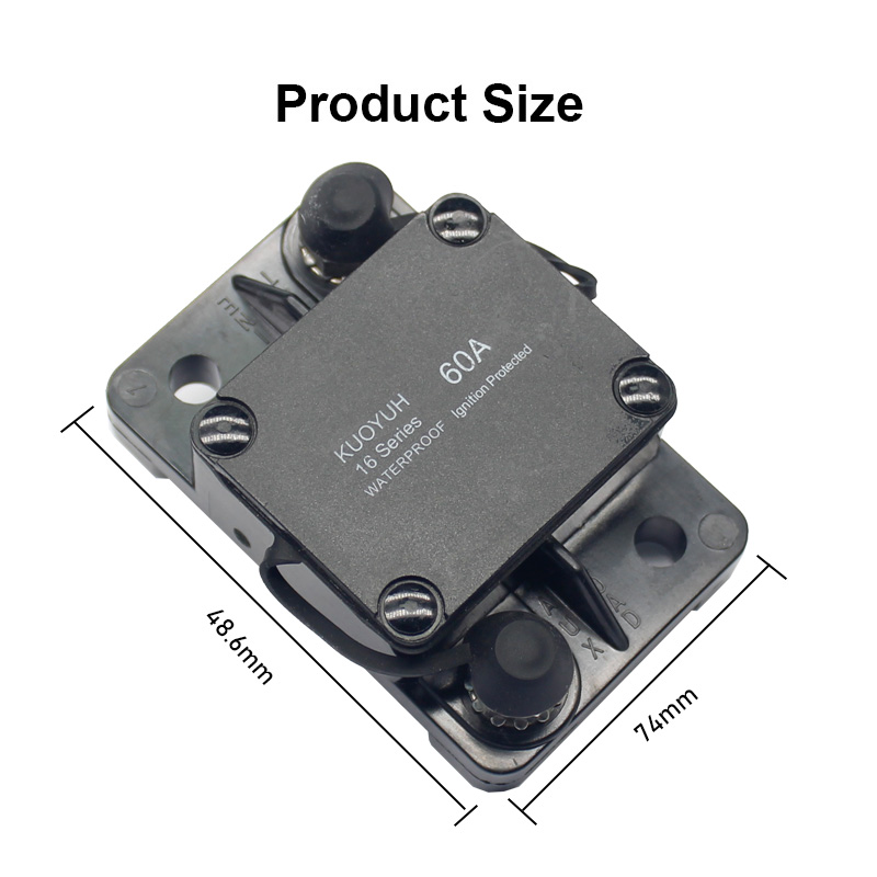 12V 100A Waterproof High Amp Surface Mount Automatic Reset Truck Marine Car Circuit Breaker3