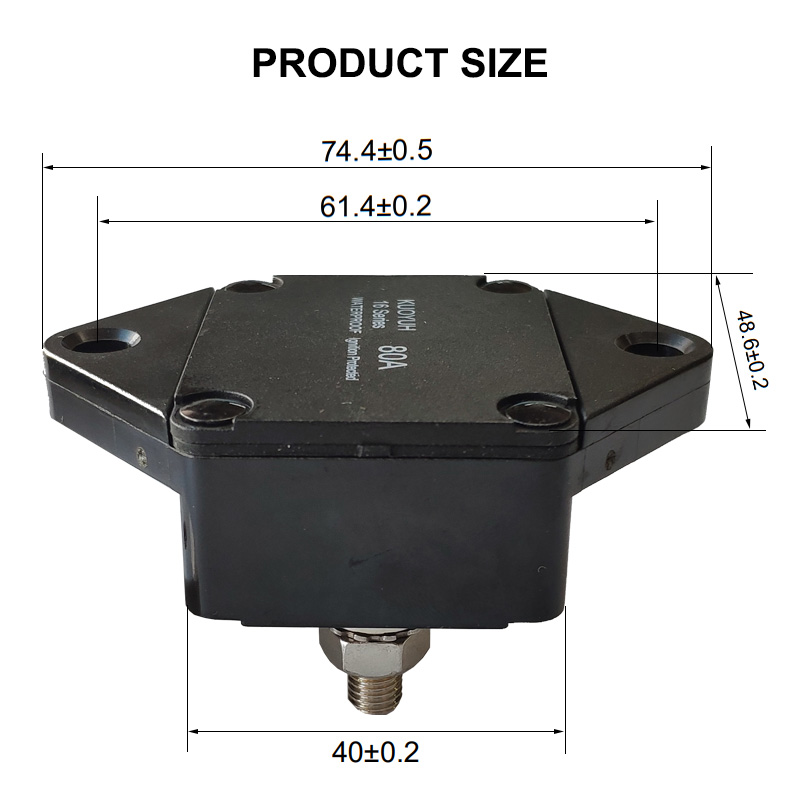 48V 80A Waterproof Solar System Truck Marine Bass Automatic Reset Kuoyuh circuit breaker3