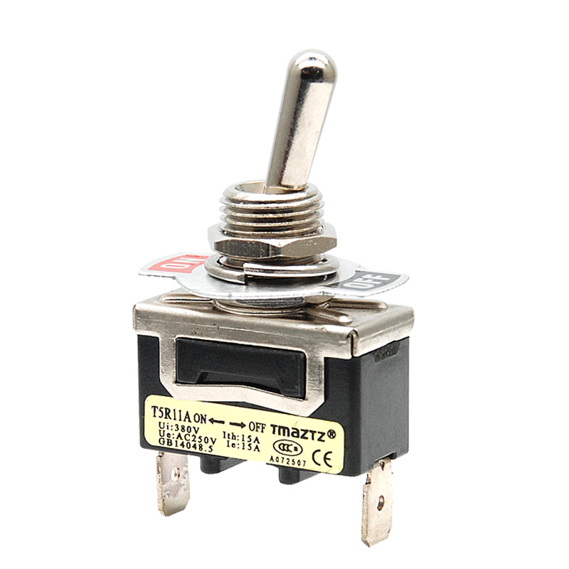 15A 250V 20A 125V SPST 2 Pin ON/Off Switch Metal Bat Waterproof Boot  Cover Rocker Toggle Switch