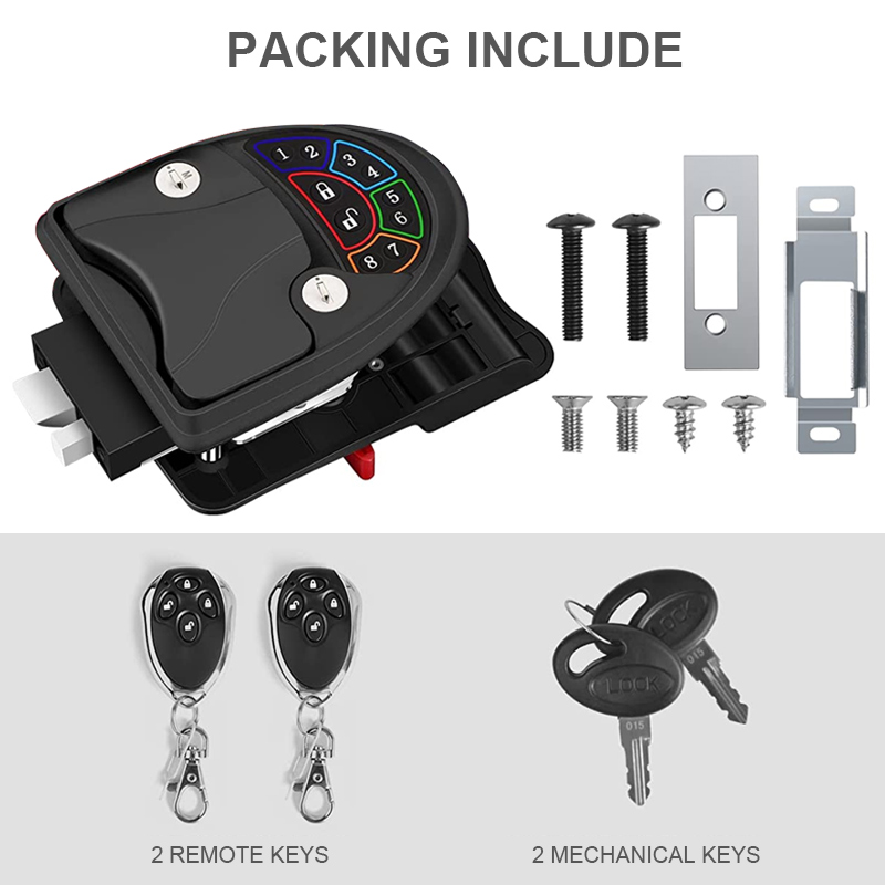 Metal Keyless Rv Entry Door Lock With 2 Fobs and Blacklite Keypad3