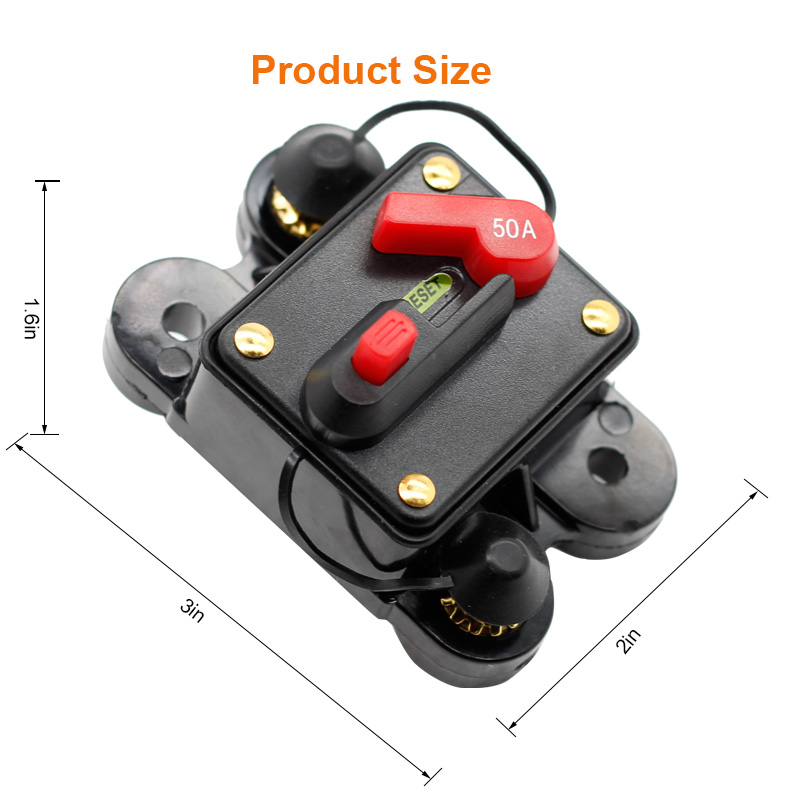 40A 50A 60A 70A 80A 100A 150A 200A 250A 300A Car Audio Inline Marine Home Solar System Circuit Breaker3