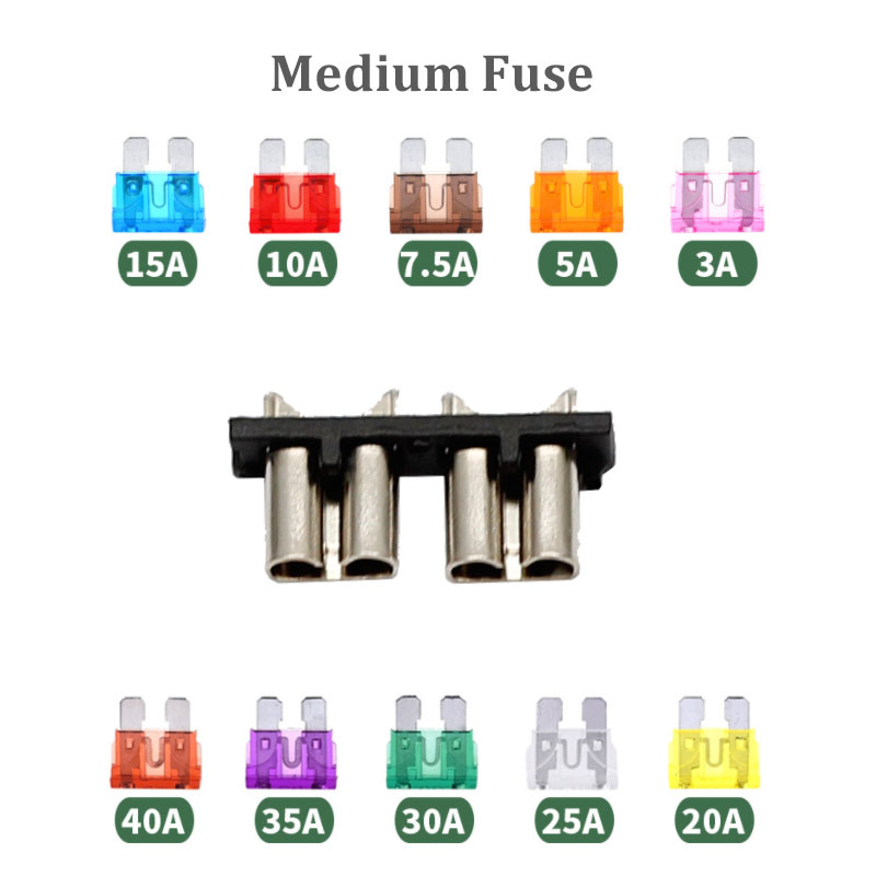 Medium Middle Standard Size Car Auto Plug In Automotive 257 287 Blade Fuse Holder PCB Mount Fuse Clip ATO ATC ATY ATU2