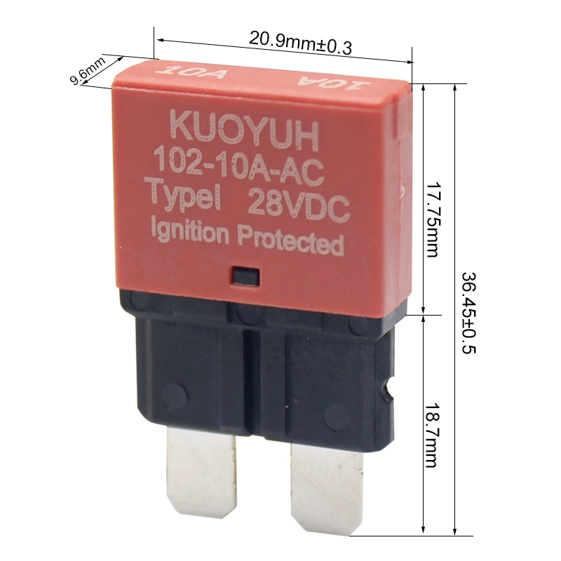 Kuoyuh DC 28V Waterproof Automatic Reset Blade Fuse Circuit Breaker3