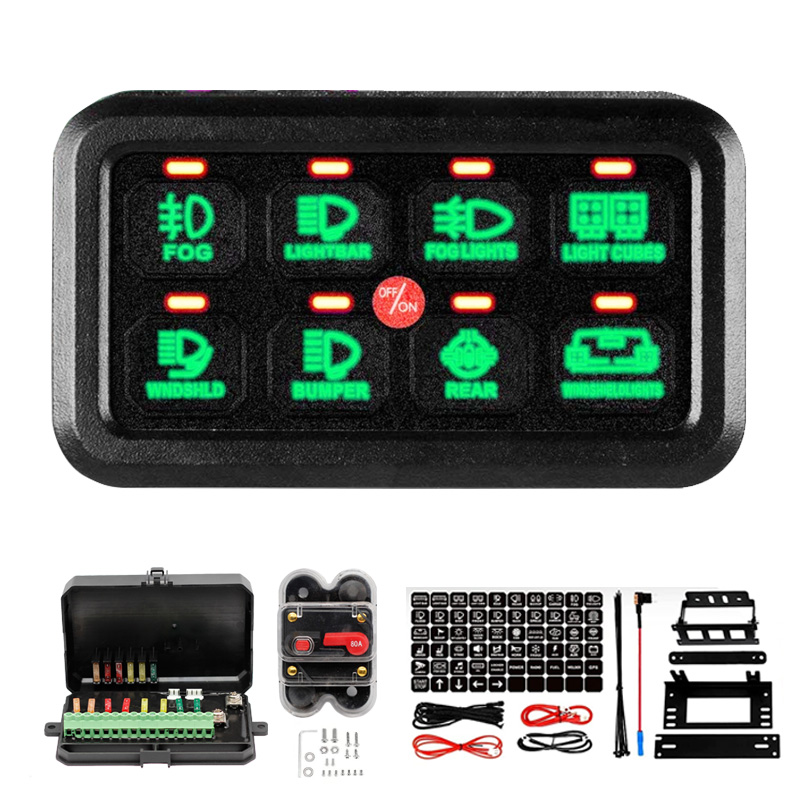 8 Gang 12V marine Off Road Auto Powersports Marine Switch Panel Control Box2