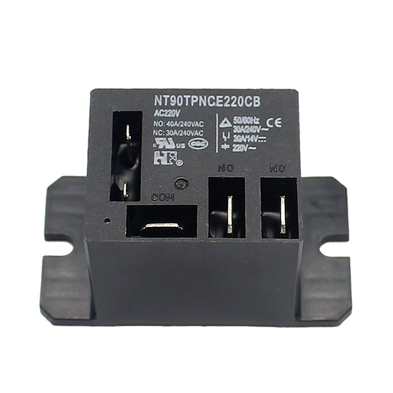 AC120V Coil 30A SPDT(1NO 1NC) 10 Quick Connect Terminals Relay with Flange Mounting2