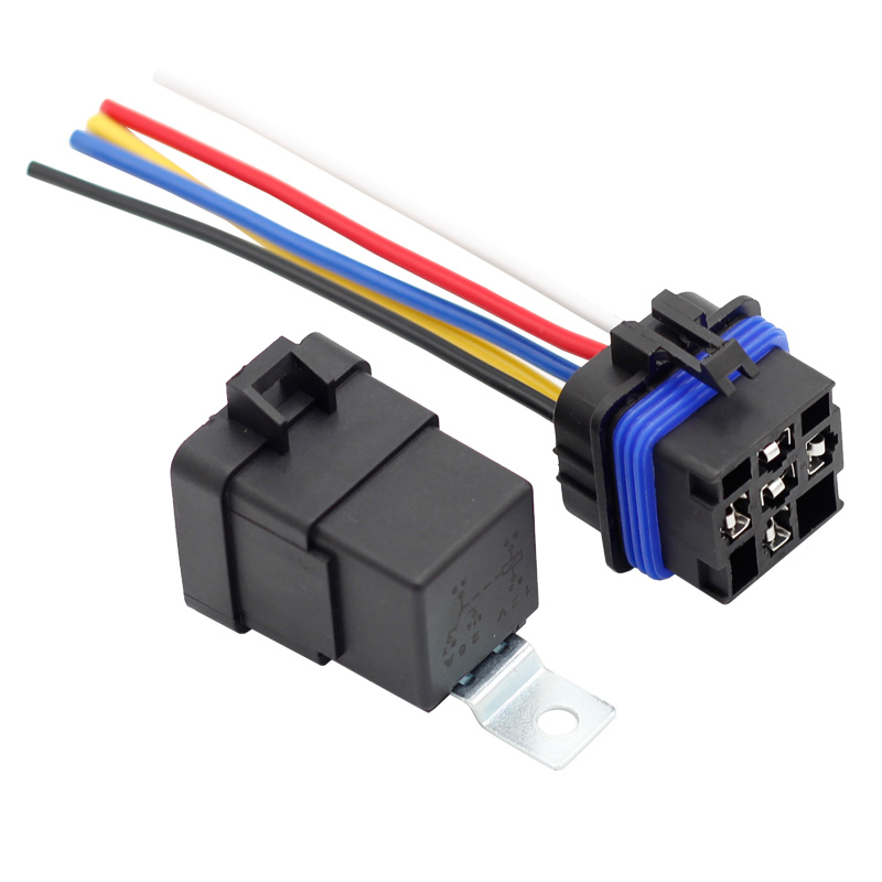 Waterproof 12V 25A Heavy-duty 5Pins SPDT Auto Relay with 14AWG Harness