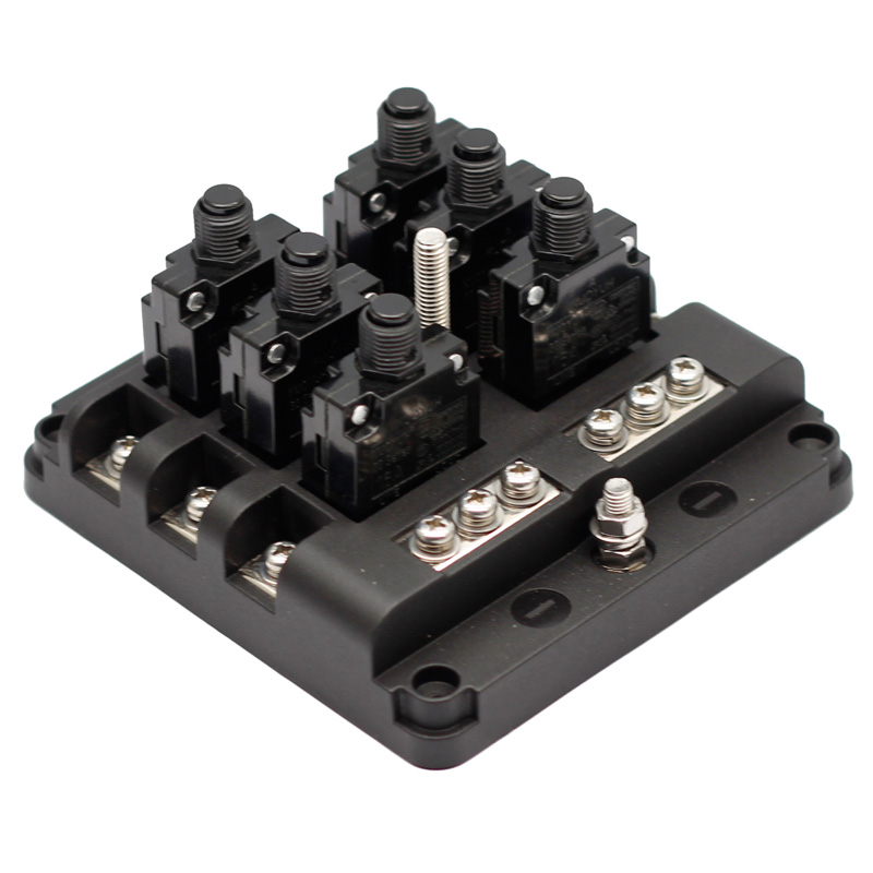 Waterproof 6 Way Electronic Circuit Breaker Block Blade Box