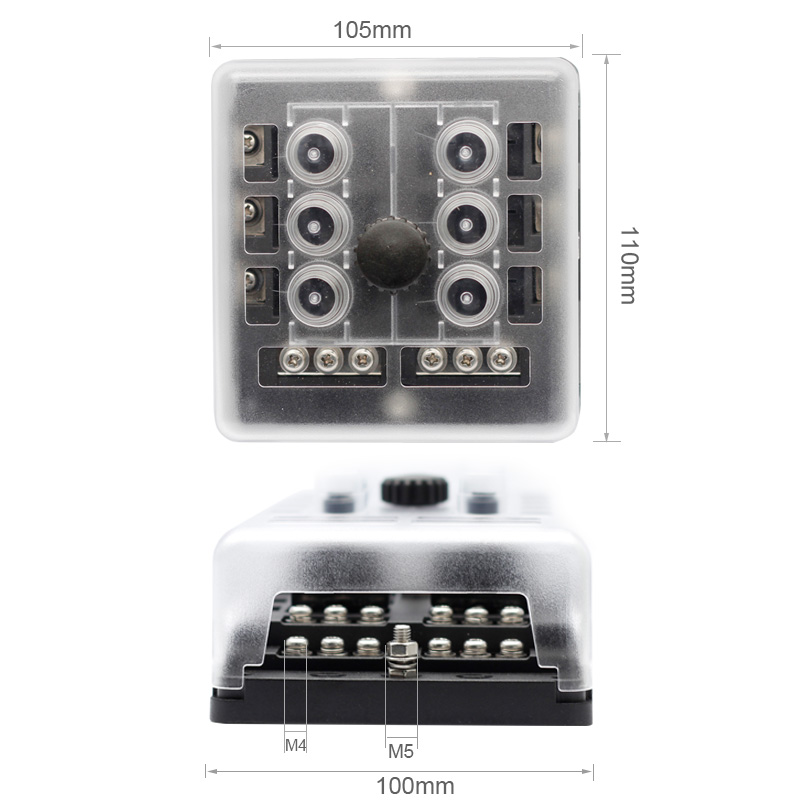 Waterproof 6 Way Electronic Circuit Breaker Block Blade Box3