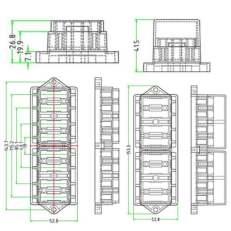 8 Way Fuse Holder Box Car Vehicle Circuit Blade Fuse Box Block With ATO Fuse Block Auto Car Accessories3