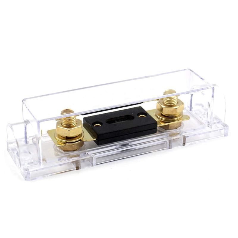 Solid Brass 0/2/4 Gauge 100Amp ANL Fuse Holder with 100Amp Fuses