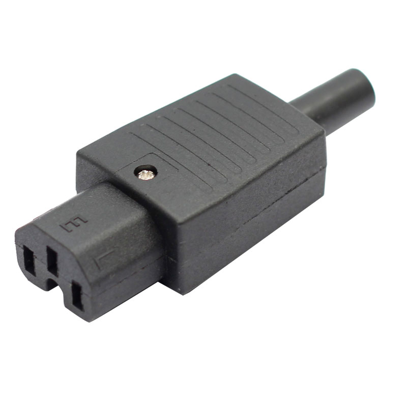 Down Angle IEC 320 C14 3 Pin Male to C13 Female PDU UPS Power Extension Adapter Receptacle for LCD LED TV Wall Mount