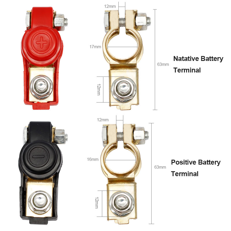 Car Battery Cable Terminal Clamps-Connectors Battery Terminal with Plastic Cover2