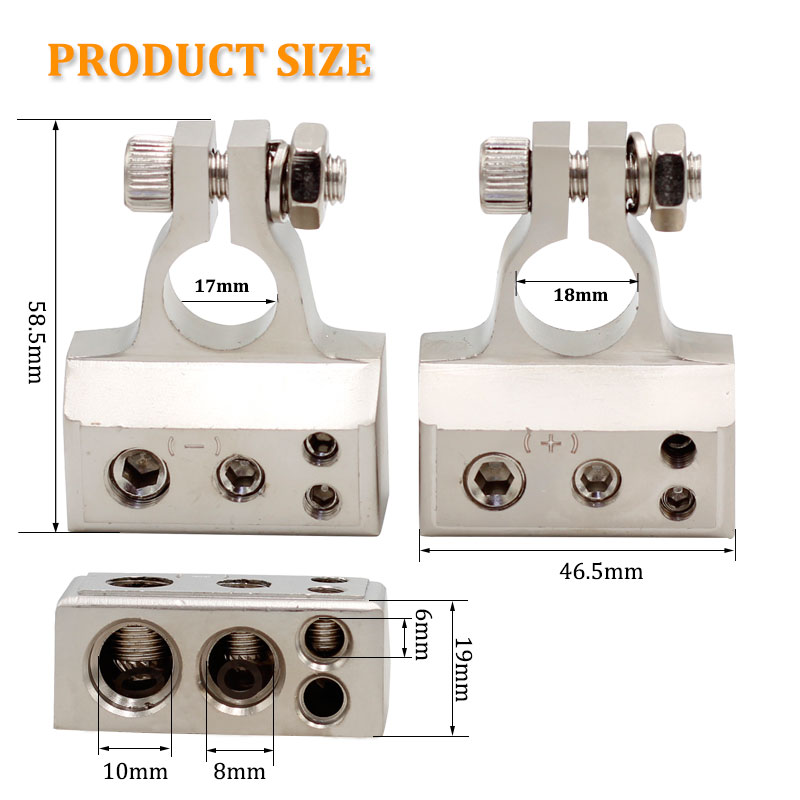 Latest Brass and Copper Battery Connector Positive Negative Gender Car Battery Connector Terminals2