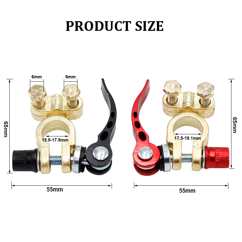 210g/set Brass connector clamp quick release / adjust disconnect multi link battery terminal Positive &Negative2