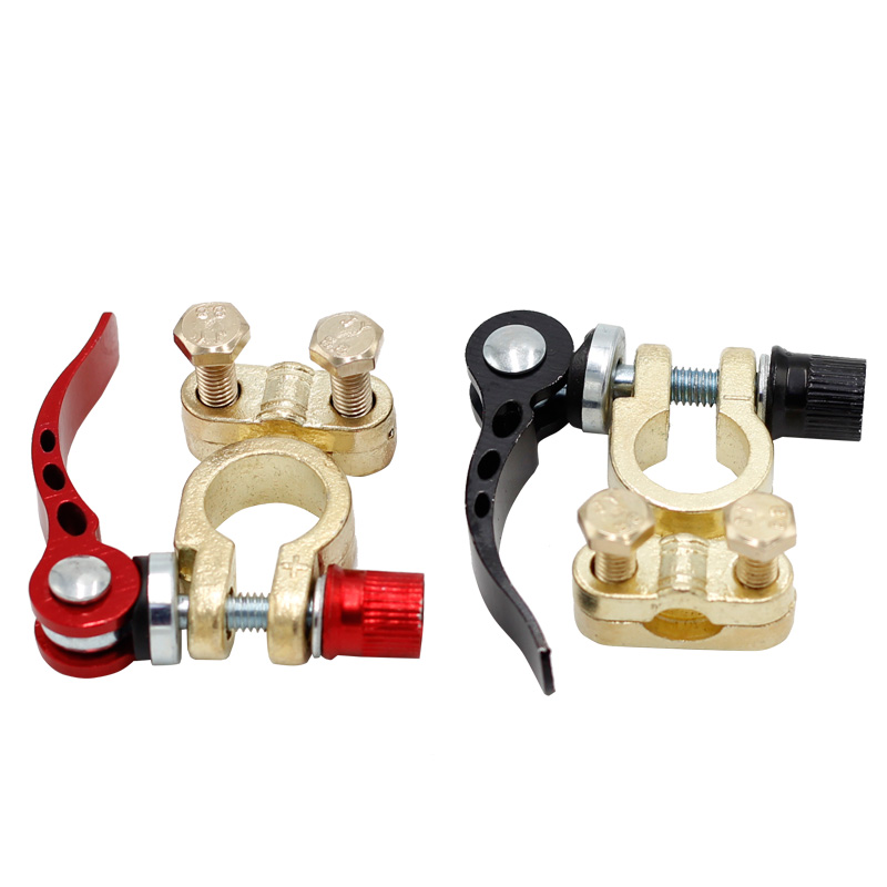 210g/set Brass connector clamp quick release / adjust disconnect multi link battery terminal Positive &Negative3