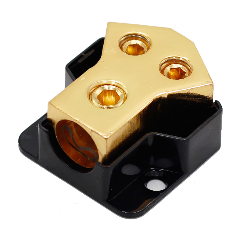 Power Distribution Block Car Audio 2 Way Ground Distribution Block 0/2/4 Gauge in 4/8/10 Gauge Out Amp Distribution Block3