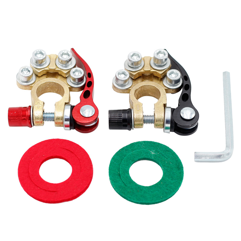 210g/set Brass connector clamp quick release / adjust disconnect multi link battery terminal Positive &Negative