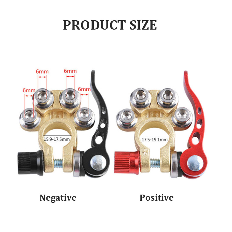 210g/set Brass connector clamp quick release / adjust disconnect multi link battery terminal Positive &Negative2