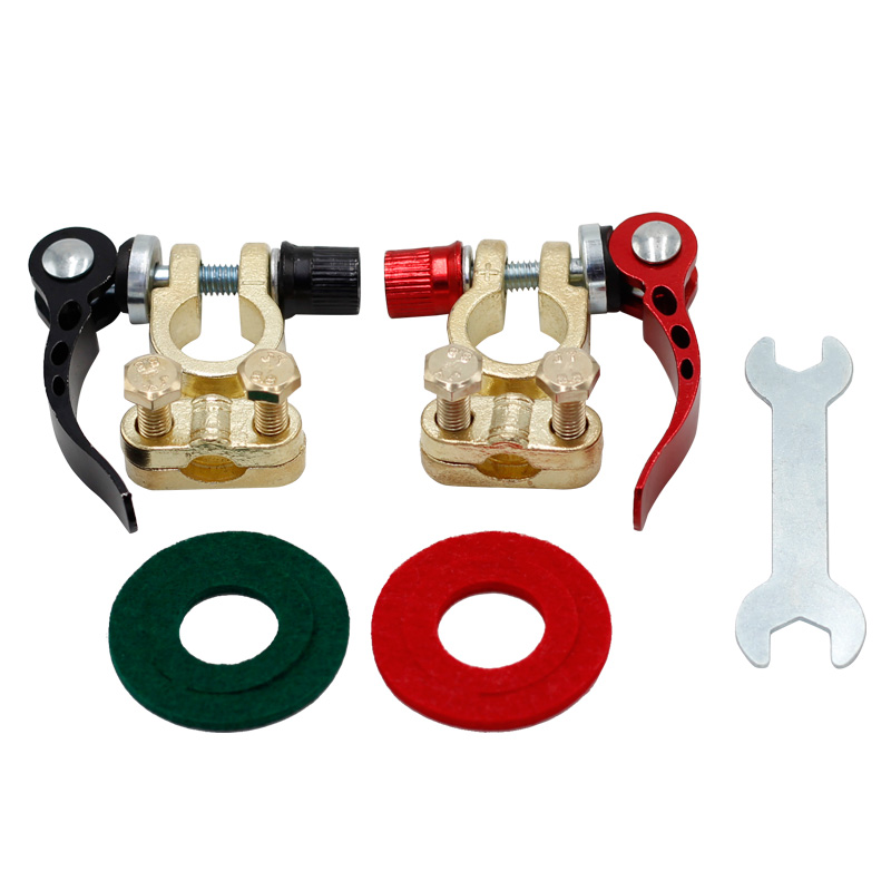 210g/set Brass connector clamp quick release / adjust disconnect multi link battery terminal Positive &Negative