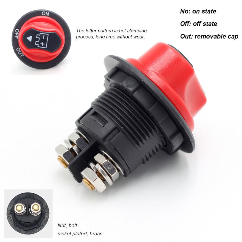 50A-300A Auto Motorcycle Truck Boat Car Battery Switch Rotary Disconnect Switch Cut Off Short Disconnecter Isolator Switch3