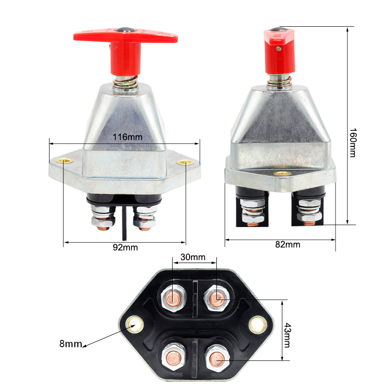 150A 48v ON OFF Circuit Breaker Detach battery Switch for Tractor Emergency Switch Lock Battery Circuit Breaker2