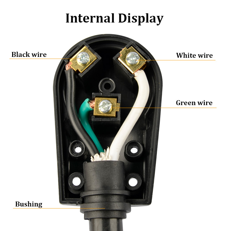 US 30 Amp Trailer Plug & Receptacle NEMA TT-30P placement Outlet NEMA TT-30R RV Plug with Handle Electric Angle Plug3