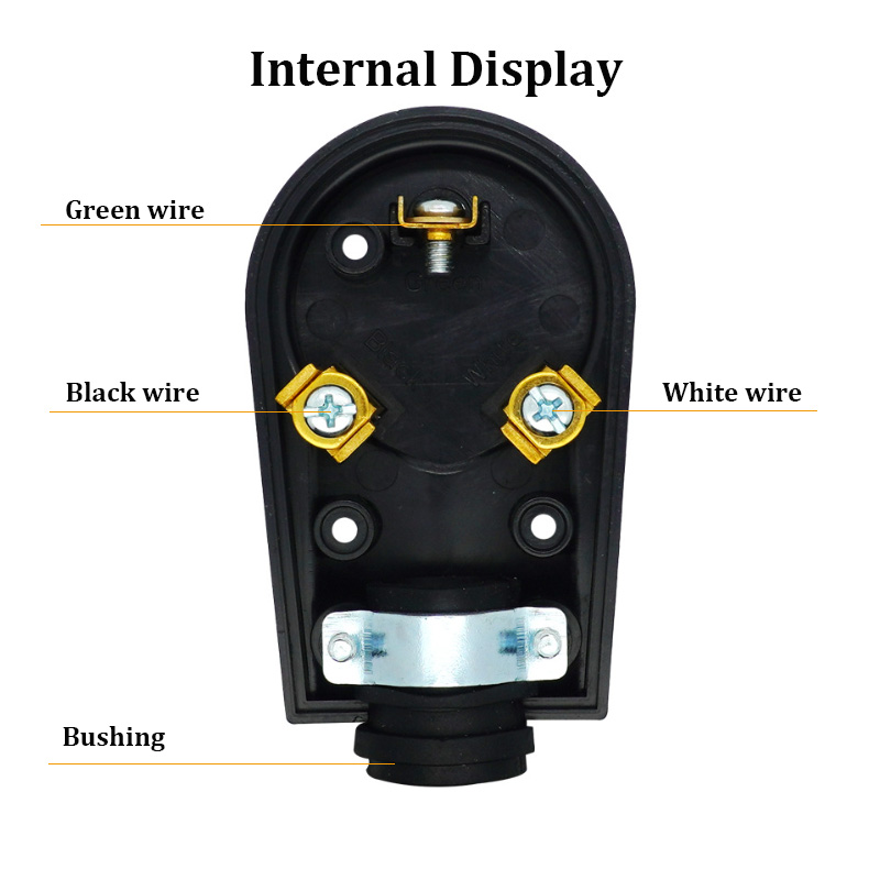 ETL NEMA TT-30P US 125V 2-Pole 3-Pin RV Replacement Plug 30A Electric Angle Plug for Travel Trailer2