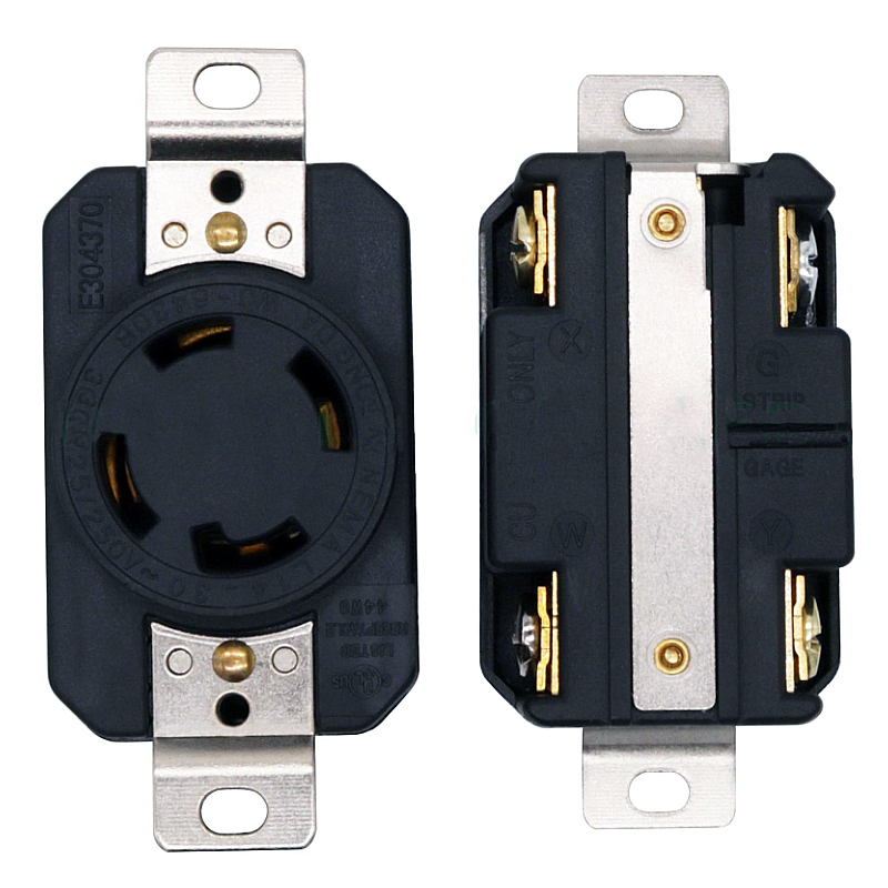 NEMA L14-30R American standard four hole latch type anti falling socket 30A American drop type assembled industrial socket2