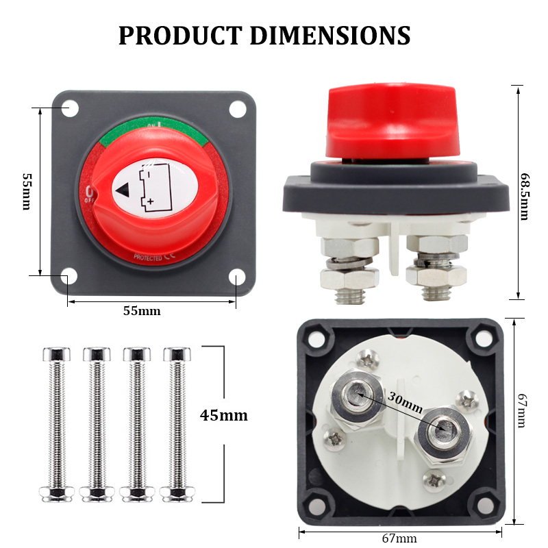 12V 24V 48V 60V Perko Light Master Cut Off Isolator Car Battery Disconnect Switch2