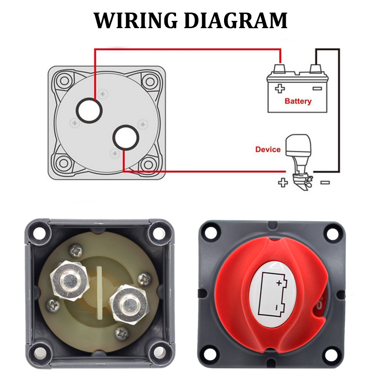 Battery Disconnect Switch 275A Battery Isolator Shut Off Switch On Off Position 12-48 V Cutoff Master Switch2