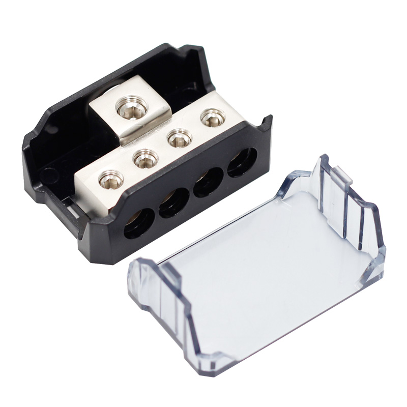 Car audio distribution block main power distribution frame terminal block 1x0/4GA IN 4x4/8GA OUT