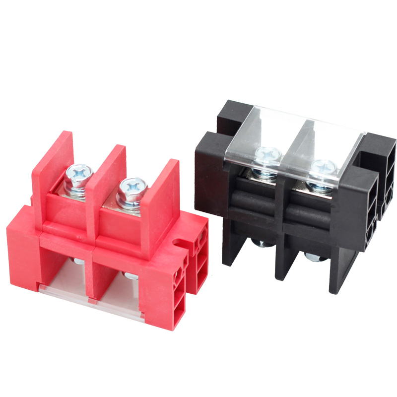 Feed Through Type Barrier Terminal Block For UPS Battery 2 Circuts Pitch 27mm Red 180A