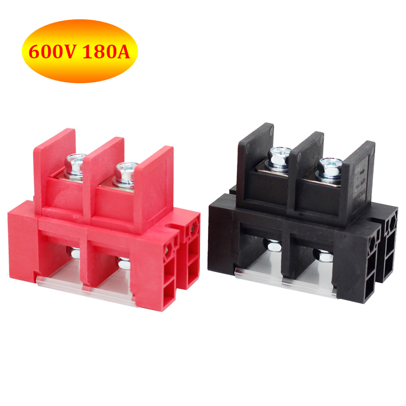 Feed Through Type Barrier Terminal Block For UPS Battery 2 Circuts Pitch 27mm Red 180A3