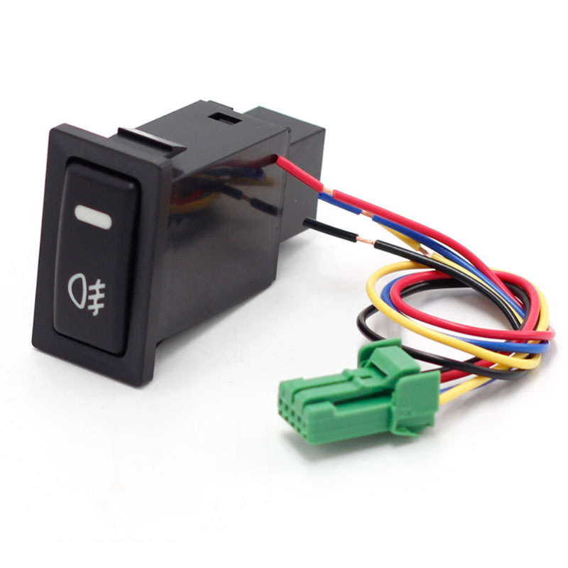 Car Button Switches For Toyota Corolla Vios LED Push Switch with Connector Wire Kit- Laser Fog lights Switch