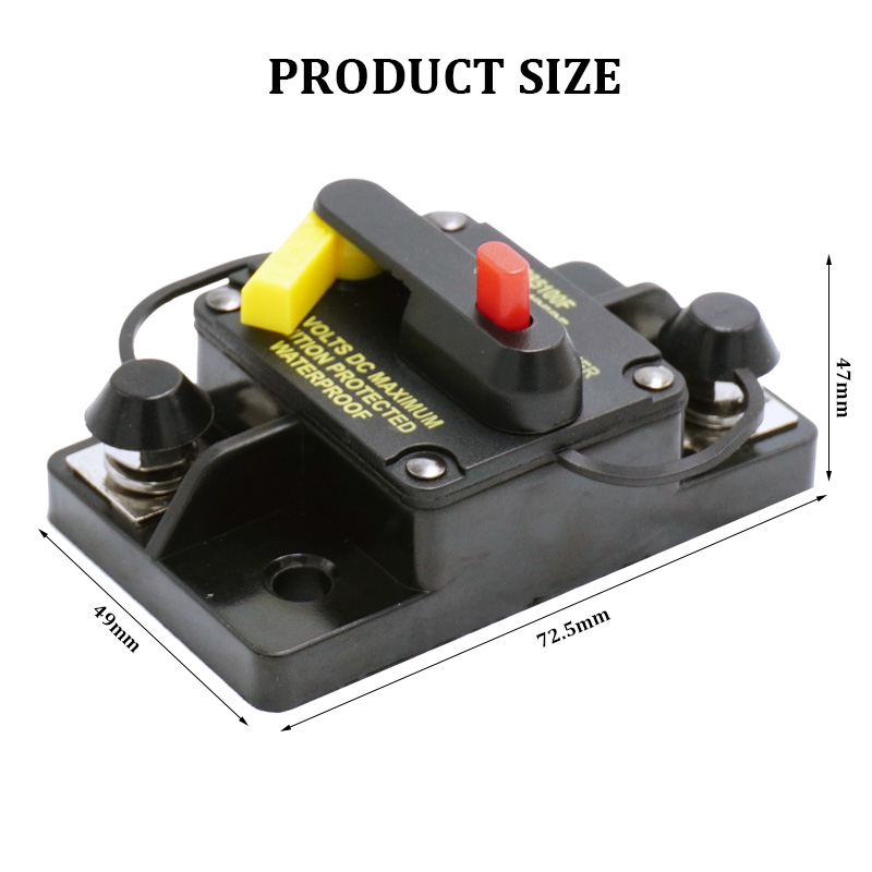 12V 24V 48V DC 40A 50A 60A 70A 80A 100A 150A 200A 250A 300A Car Auto Audio Marine Boat DC Circuit Breaker2