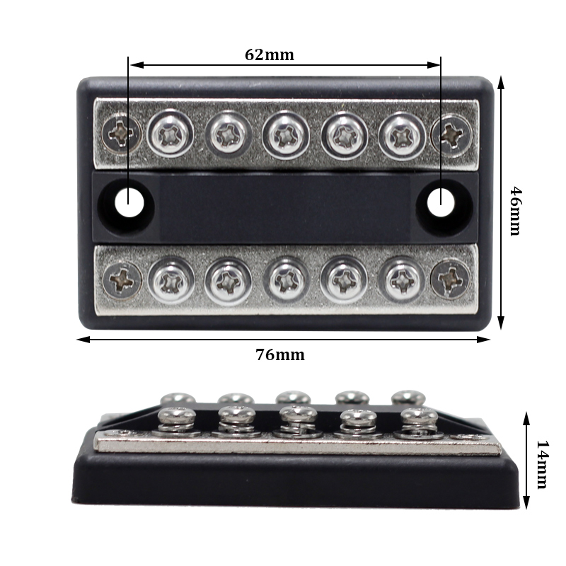 48V DC Dual Bus 100A Busbar Terminal Block Blue Sea Systems 5 Circuit max Busbar2