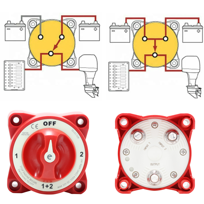 32V 350A Marine Battery Isolation Switch Selector 4 Position Battery Switch For Trunk3