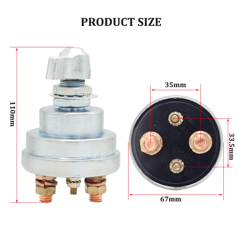 Universal Fit Efficient ON Off Heavy Duty Master Battery Disconnect Switch for Marine for Truck for RV2