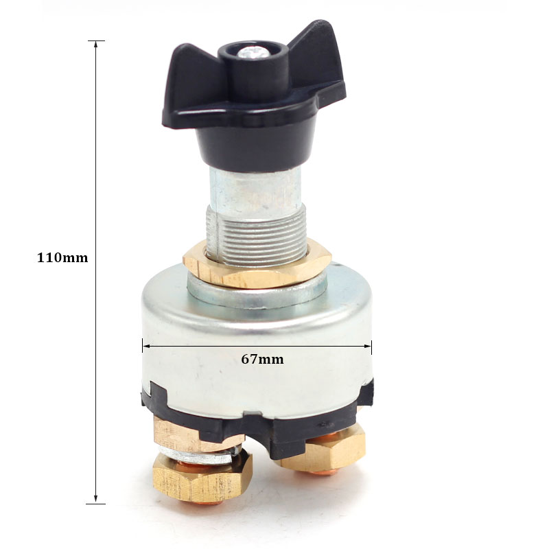 12V 24V Battery marine vehicle fixed handle key battery isolator cut-off switchKnob type battery copper foot main switch2