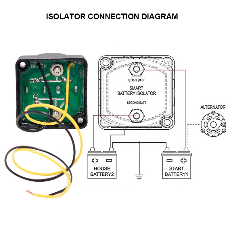 12V/24V 140A Waterproof and Dust Proof Intelligent Dual Battery Isolator for RV Caravan Motorhome Parts Accessories3