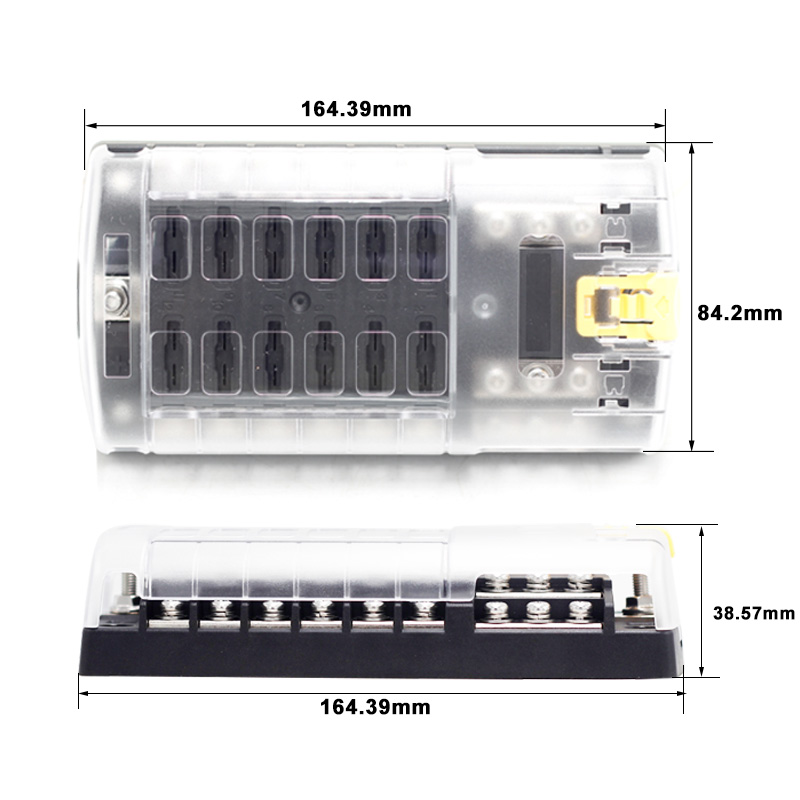 5026 ST Blade Fuse Block 12 Circuit with Ground and Cover2