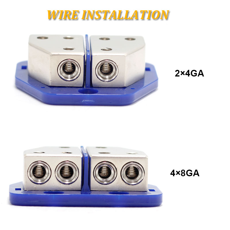 Power Distribution Block 4 X 8Gauge In 2X4Gauge Out Power Distribution Ground Distributor Block3